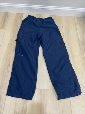 Vintage Nike Fleece Lined Track Pants Size Small Navy Y2K